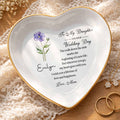 Personalized Heart Jewelry Dish Custom Name Gift for Daughter Wedding Day Heart Jewelry Dish GradoCreations