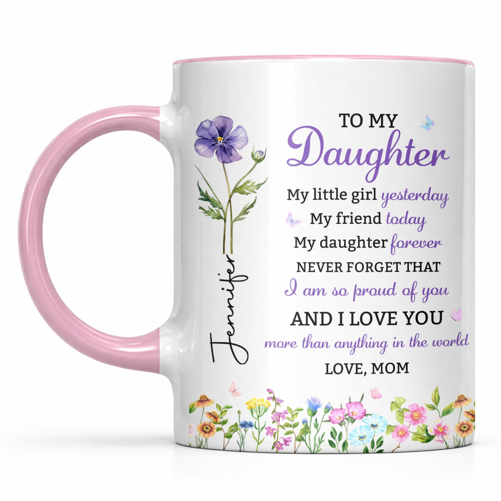 Personalized Accent Mug Custom Name Gift for Daughter Accent Mug GradoCreations