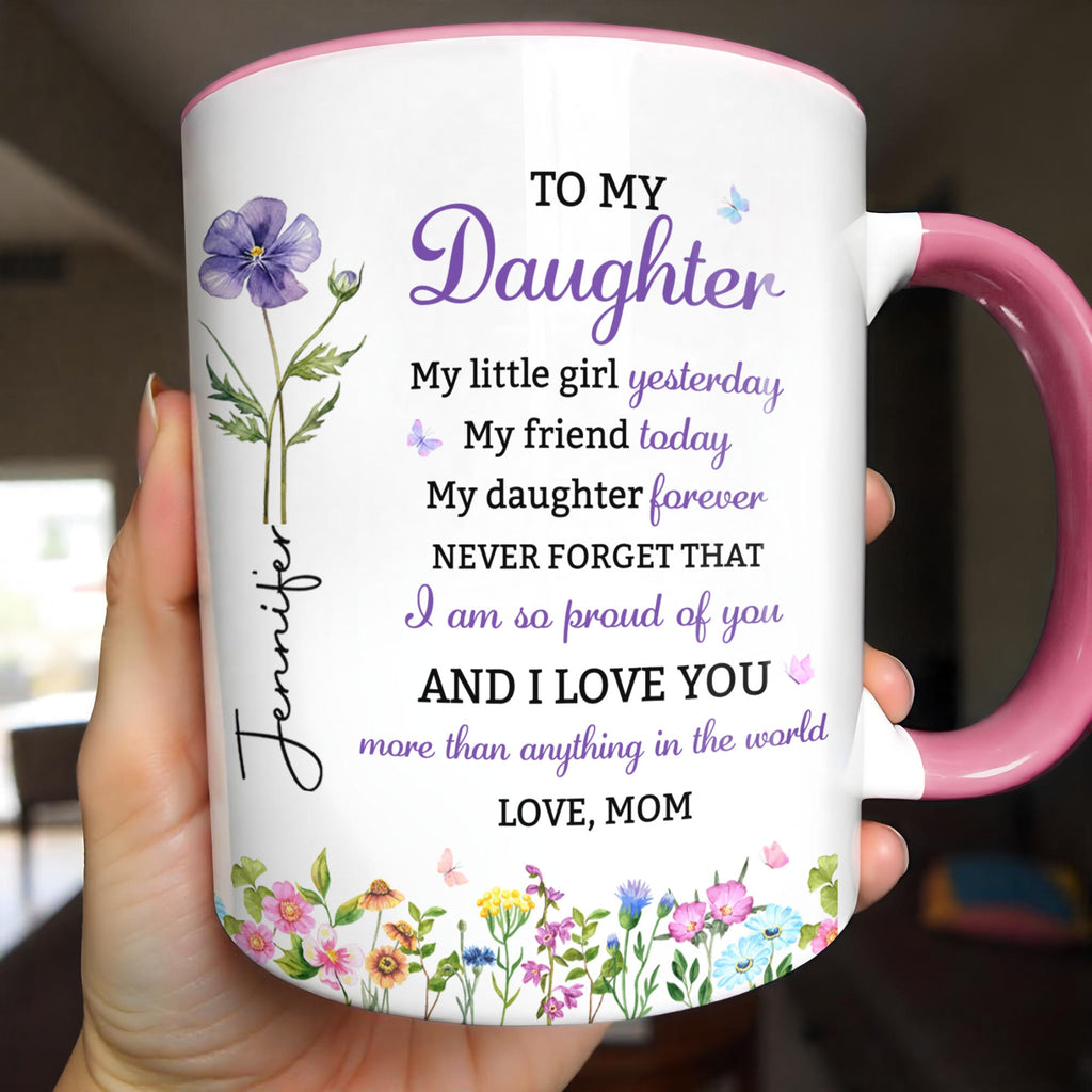 Personalized Accent Mug Custom Name Gift for Daughter Accent Mug GradoCreations