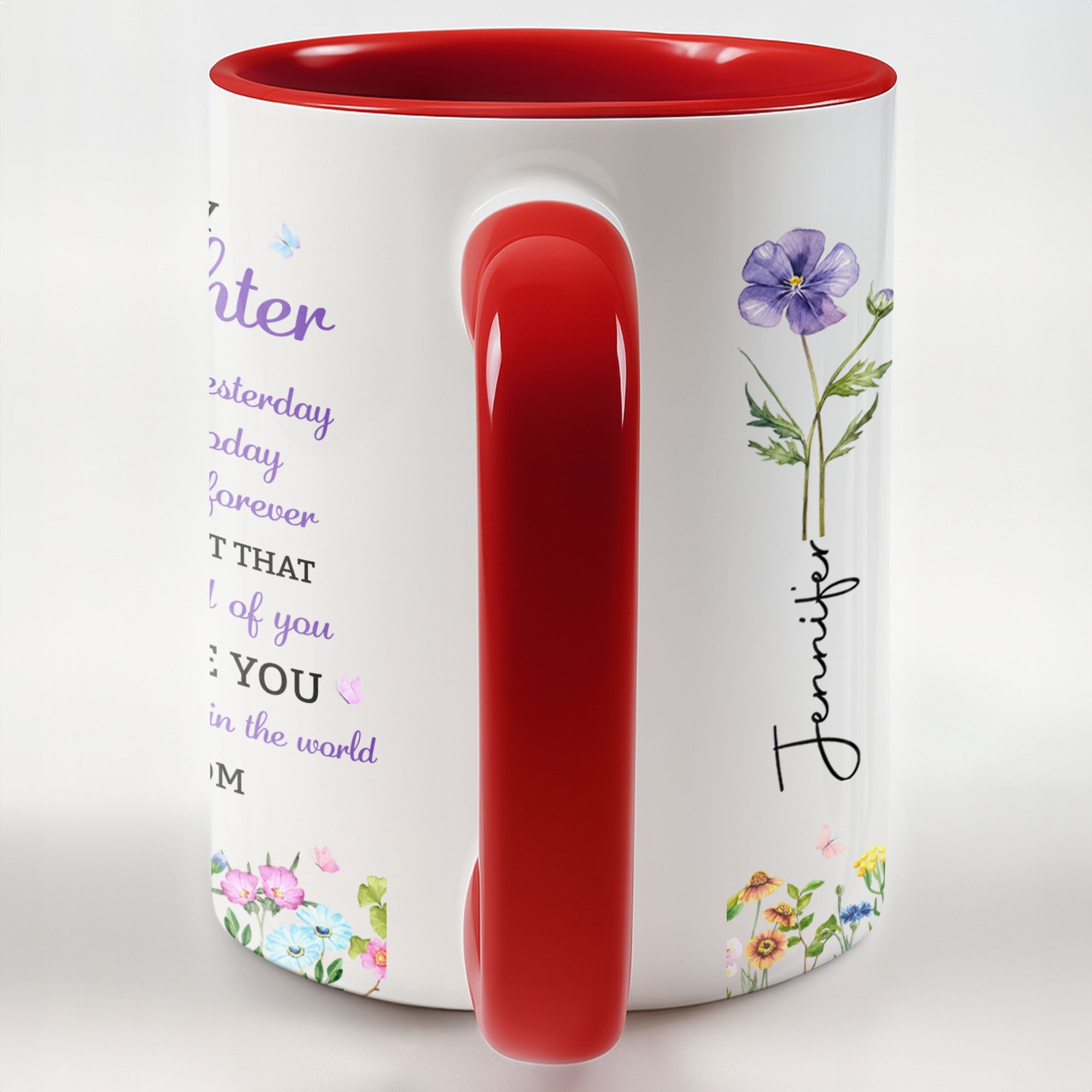 Personalized Accent Mug Custom Name Gift for Daughter Accent Mug GradoCreations