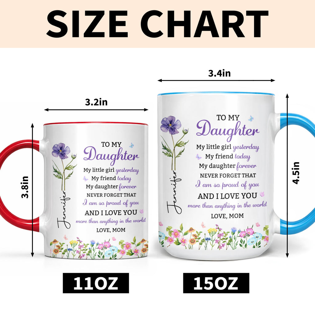 Personalized Accent Mug Custom Name Gift for Daughter Accent Mug GradoCreations