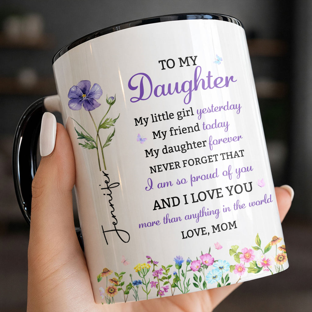 Personalized Accent Mug Custom Name Gift for Daughter Accent Mug GradoCreations
