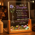 Personalized Acrylic Night Light with Wooden Base for Daughter Gift Wood and Acrylic Night Light GradoCreations
