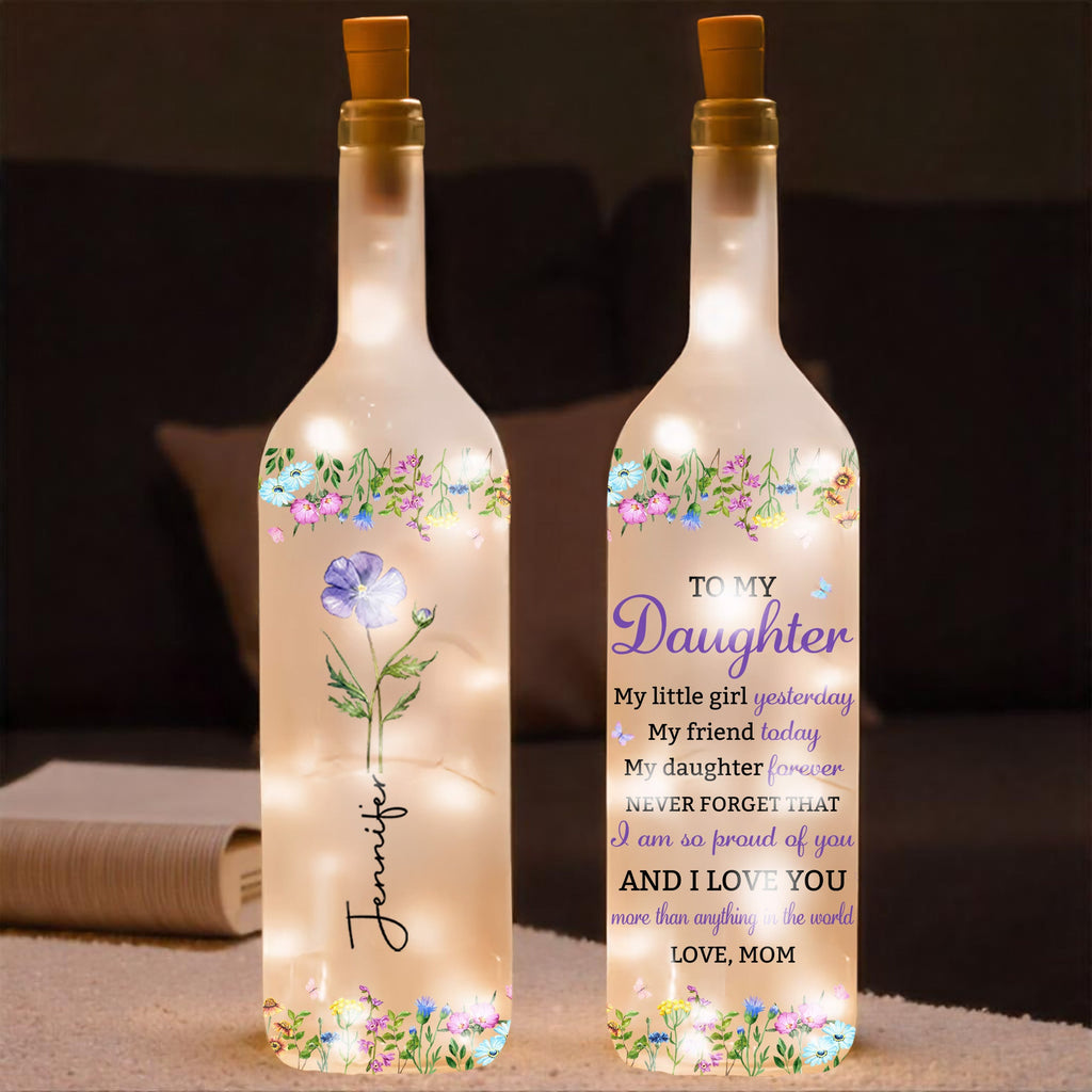 Personalized Bottle Lamp Custom Name Gift for Daughter Birthday Bottle Lamp GradoCreations