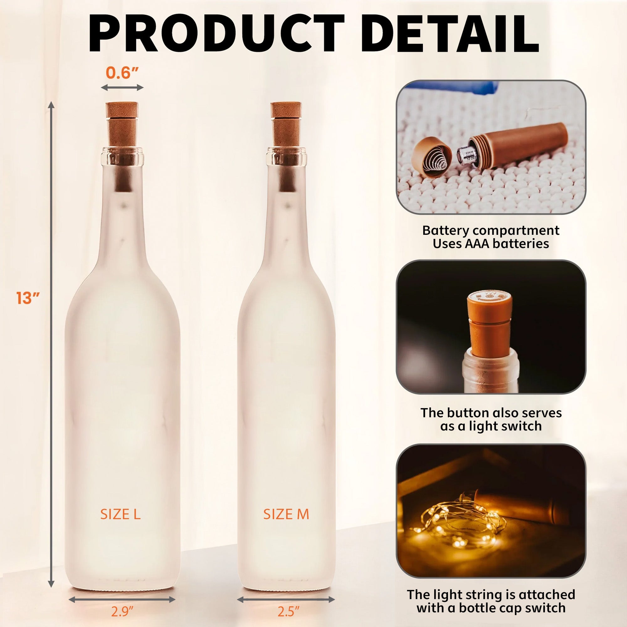 Personalized Bottle Lamp Custom Name Gift for Daughter Birthday Bottle Lamp GradoCreations