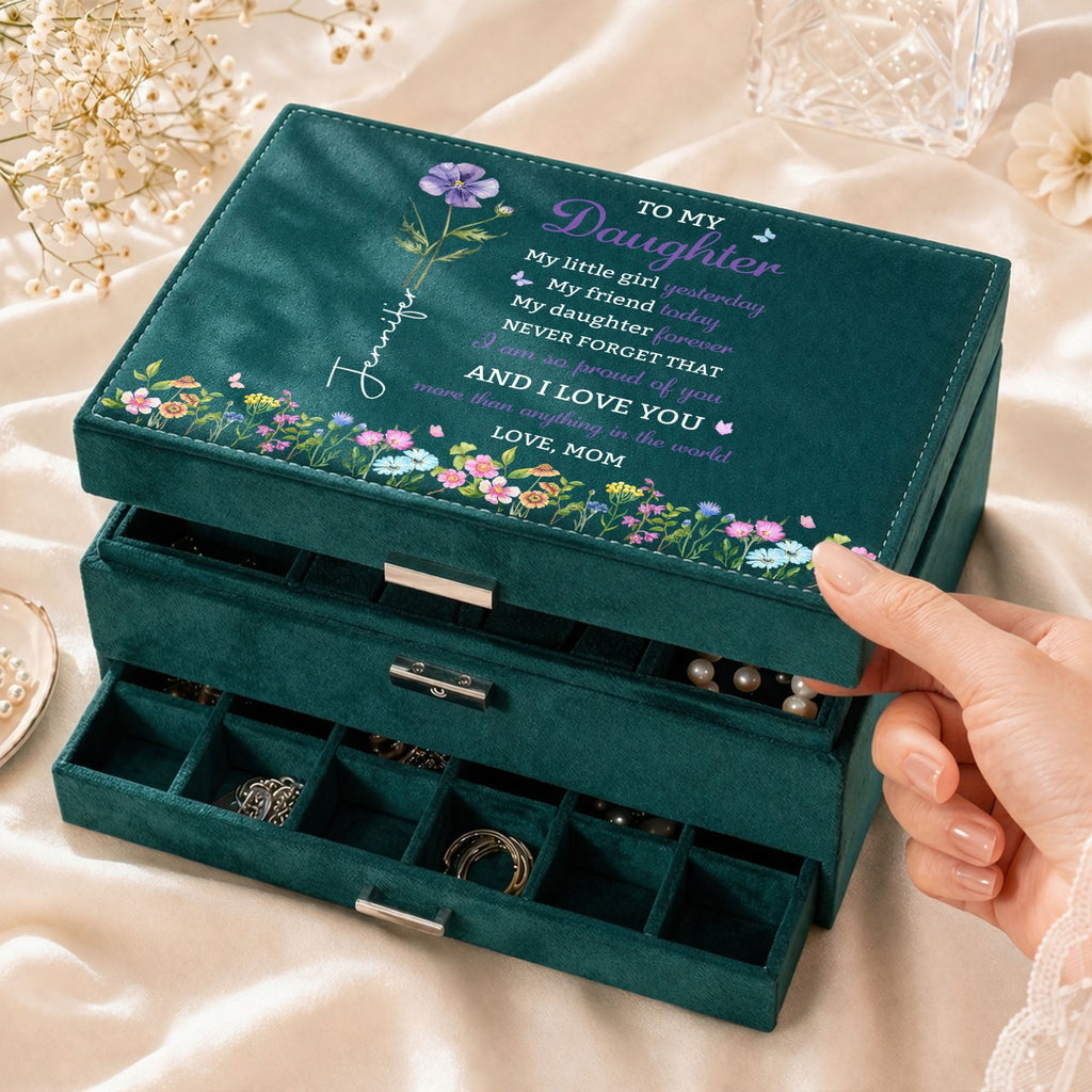 Personalized Jewelry Storage Box Custom Name Gift for Daughter