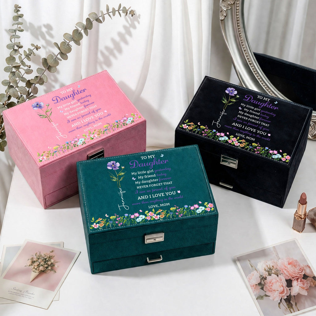 Personalized Jewelry Storage Box Custom Name Gift for Daughter