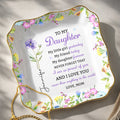 Personalized Lace Jewelry Dish Custom Name Gift for Daughter Lace Square Jewelry Dish GradoCreations
