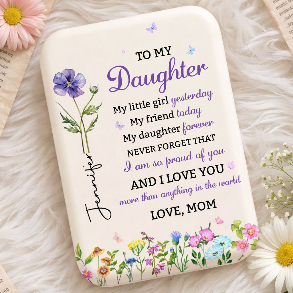 Personalized LED Pocket Mirror Custom Name Gift for Daughter LED Pocket Mirror GradoCreations