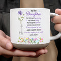 Personalized Pottery Mug Custom Name Floral Gift for Daughter Pottery Mug GradoCreations