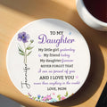 Personalized Birth Flower Coaster Custom Gift for Daughter Ceramic Coaster GradoCreations