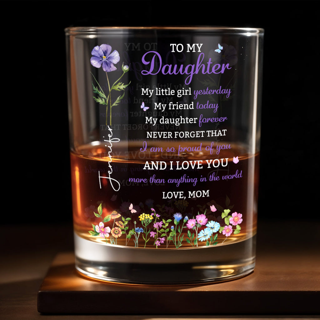 Personalized Custom Whiskey Glass Elegant Gift for Daughter Whiskey Glass GradoCreations