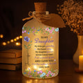 Personalized Birth Month Flower Bottle Light for Daughter Gift Short Bottle Light GradoCreations