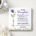 Personalized Square Ceramic Coaster Gift for Daughter - Butterfly Design Square Ceramic Coaster GradoCreations