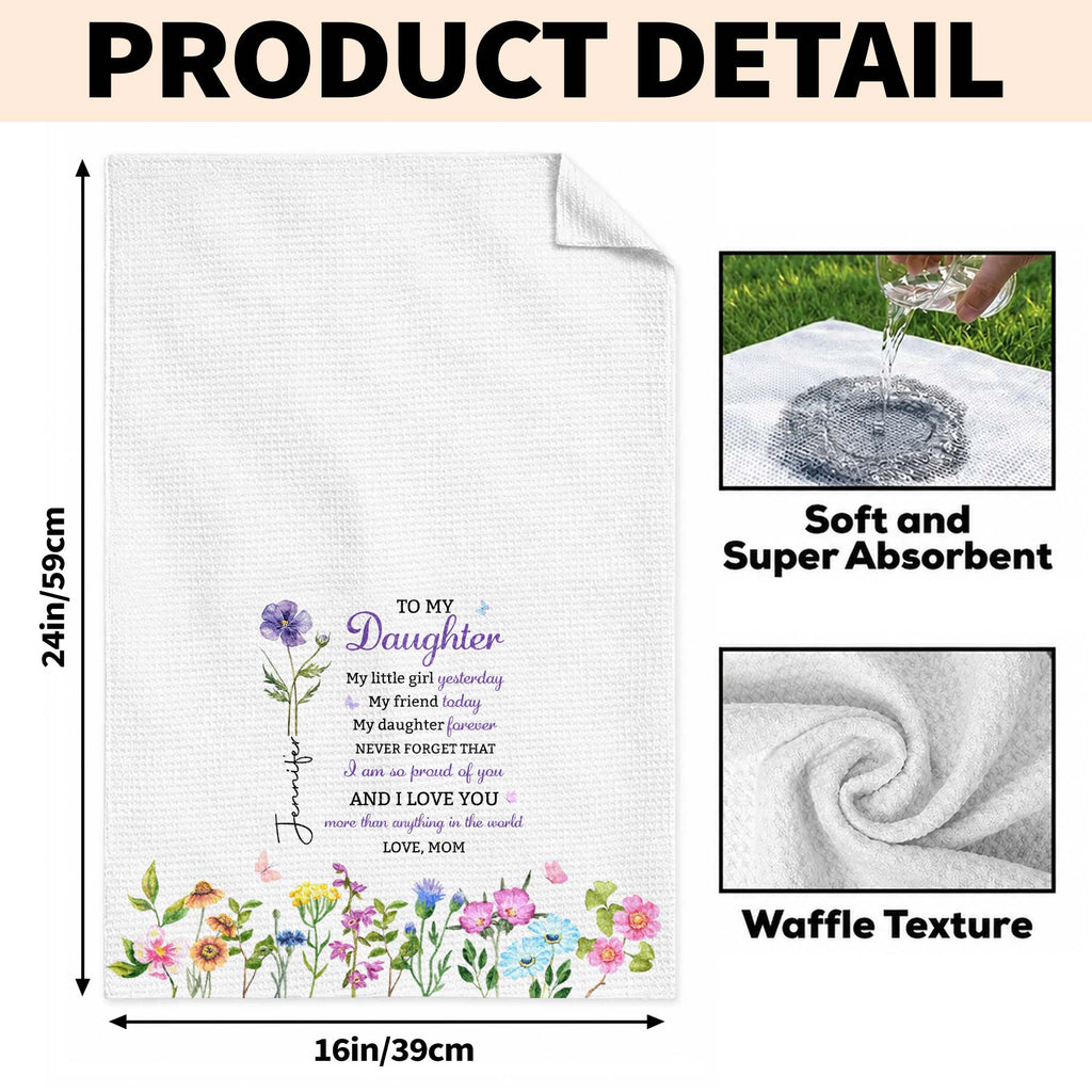 Personalized Kitchen Towel Custom Name Gift for Daughter