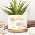 Personalized Ceramic Plant Pot Custom Message Gift for Daughter Ceramic Plant Pot GradoCreations