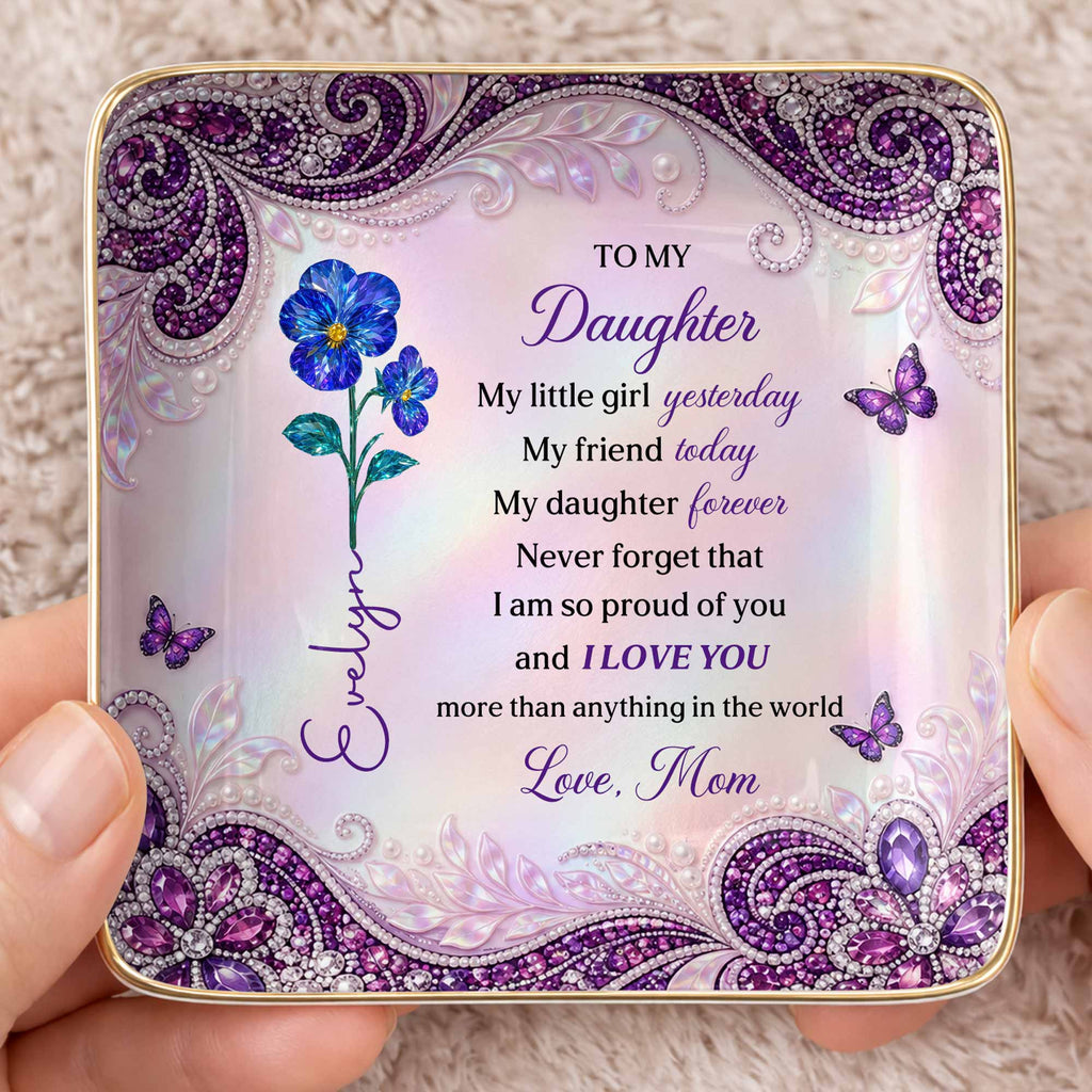 Personalized Ceramic Jewelry Dish for Daughter - Gift for Any Occasion Jewelry Dish GradoCreations