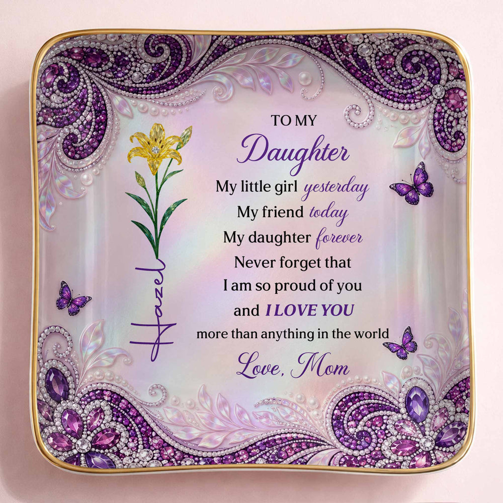 Personalized Ceramic Jewelry Dish for Daughter - Gift for Any Occasion Jewelry Dish GradoCreations
