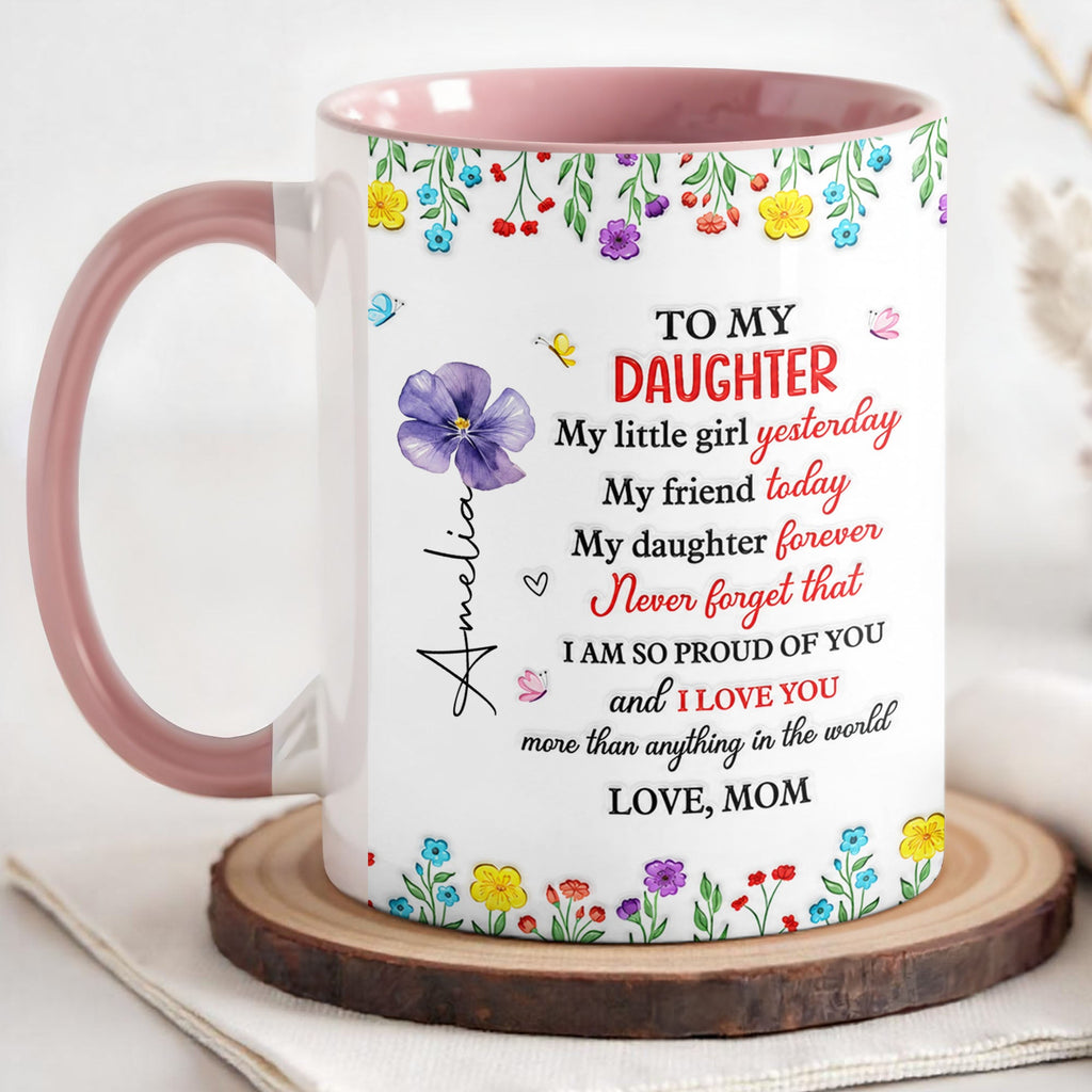 Personalized Accent Mug Custom Name Gift for Daughter
