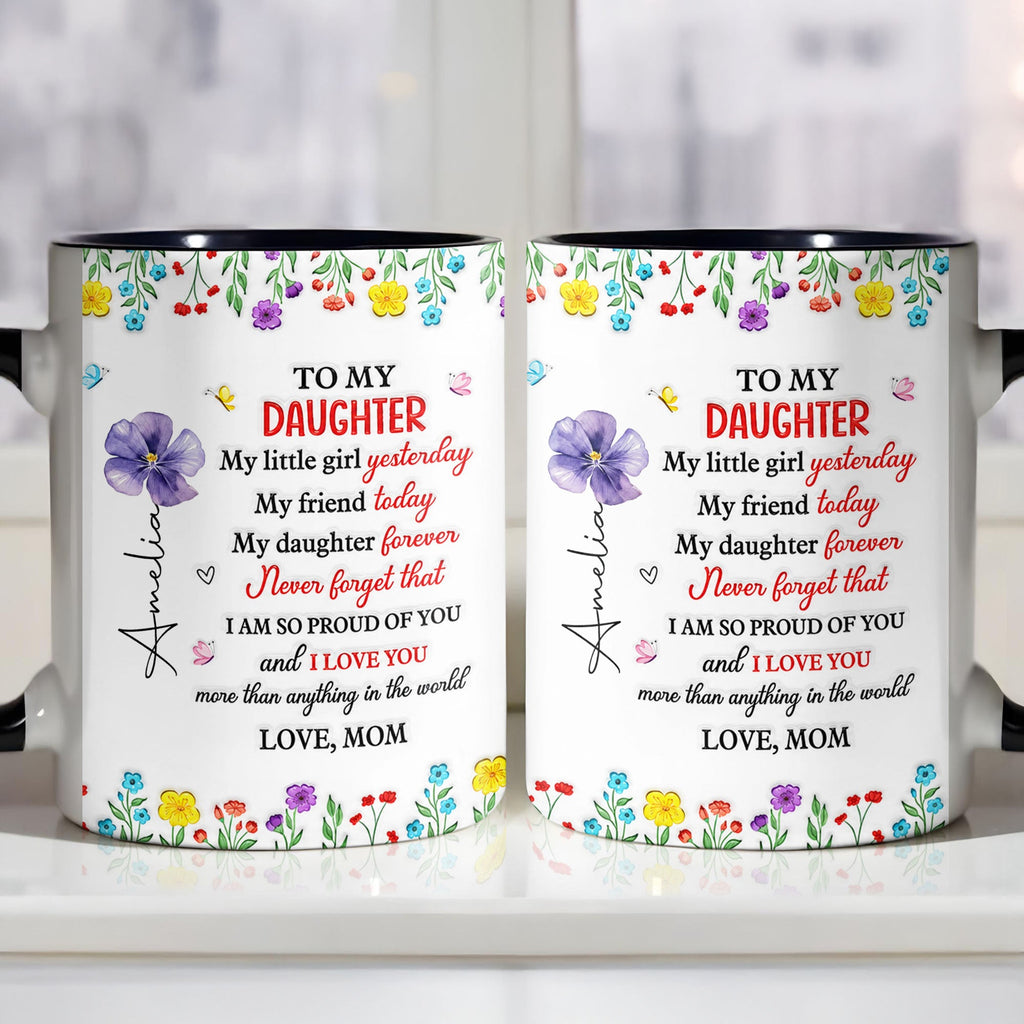 Personalized Accent Mug Custom Name Gift for Daughter