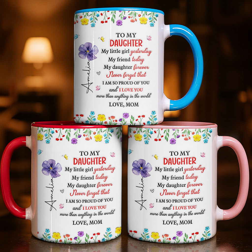 Personalized Accent Mug Custom Name Gift for Daughter