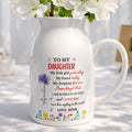 Personalized Ceramic Flower Vase Custom Name Gift for Daughter Flower Vase GradoCreations