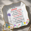 Personalized Lace Jewelry Dish Custom Name Gift for Daughter Lace Square Jewelry Dish GradoCreations