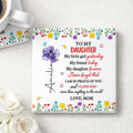 Personalized Ceramic Coaster for Daughter Custom Gift Idea