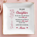 Personalized Birth Month Flower Jewelry Dish Gift for Daughter Jewelry Dish GradoCreations