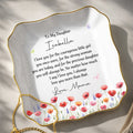 Personalized Lace Jewelry Dish Custom Name Gift for Daughter Lace Square Jewelry Dish GradoCreations
