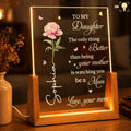 Personalized Acrylic Night Light Custom Name for Daughter Wood and Acrylic Night Light GradoCreations