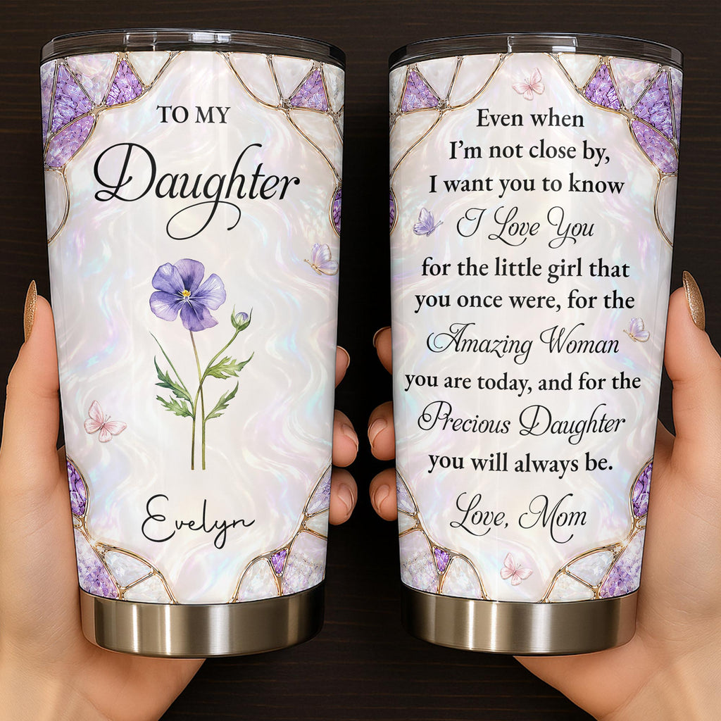 Personalized 20oz Stainless Steel Tumbler Custom Gift for Daughter 20oz Tumbler GradoCreations