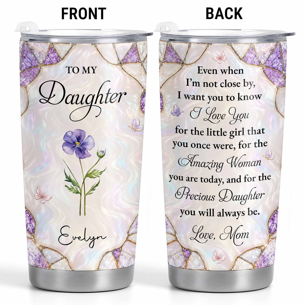 Personalized 20oz Stainless Steel Tumbler Custom Gift for Daughter 20oz Tumbler GradoCreations