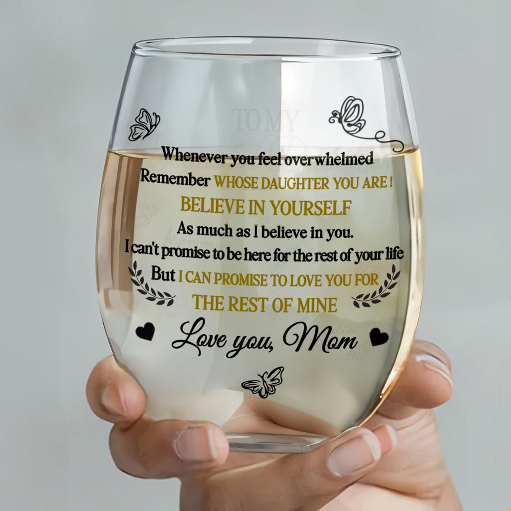 Personalized Stemless Wine Glass Custom Name for Daughter Gift Wine Glasses GradoCreations