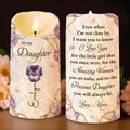 Personalized LED Candle Custom Birth Month Flowers Gift for Daughter LED Candle GradoCreations