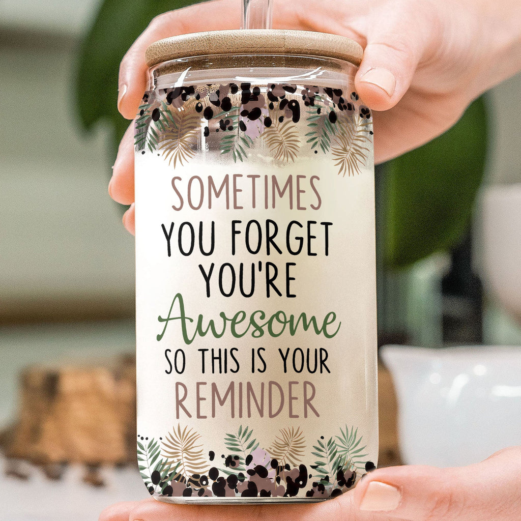 Personalized Clear Glass Can Custom Name Gift for Mom Clear Glass Can GradoCreations