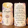 Personalized LED Candle Custom Birth Flower Gift for Daughter LED Candle GradoCreations
