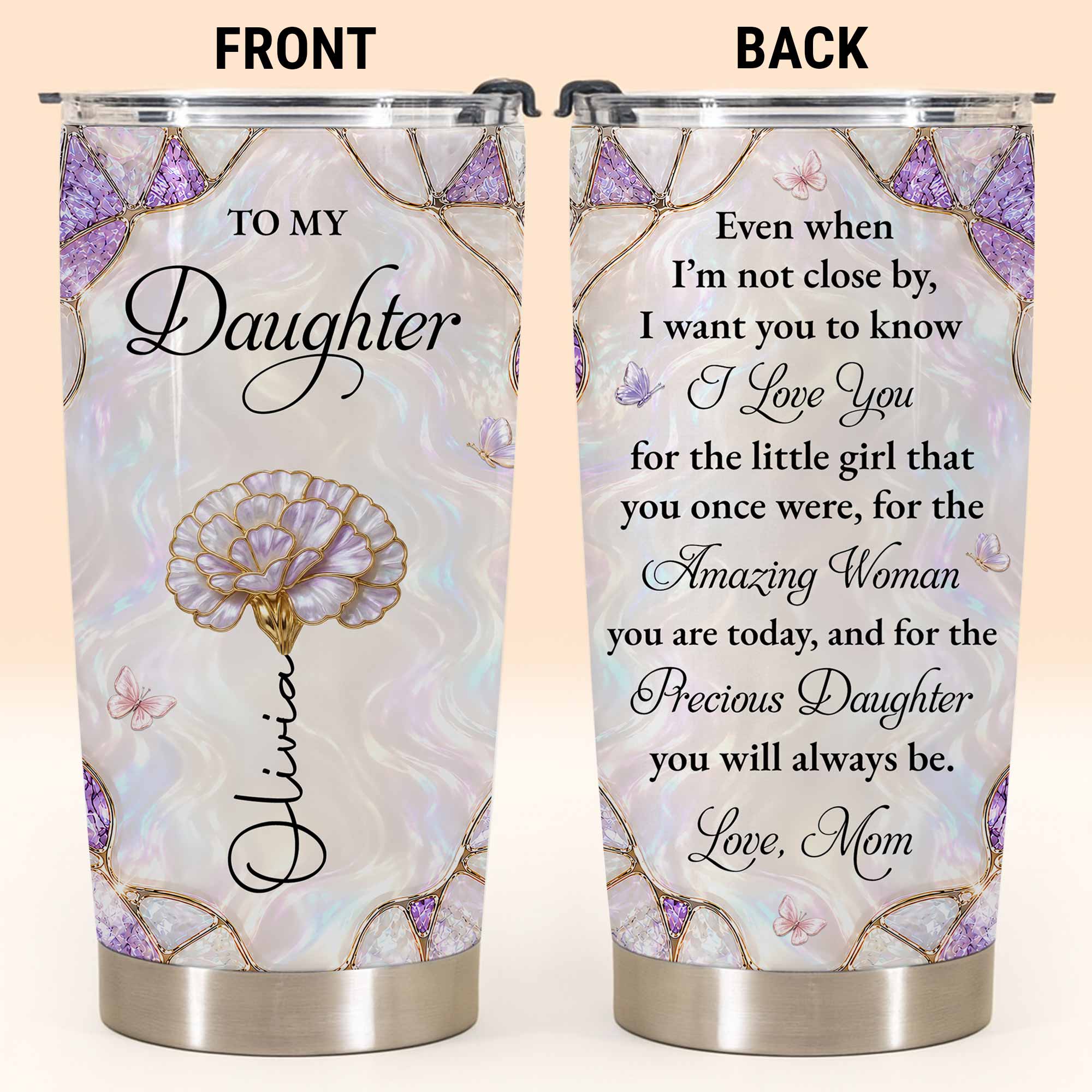 Personalized 20oz Tumbler Custom Name Gift for Daughter 20oz Tumbler GradoCreations