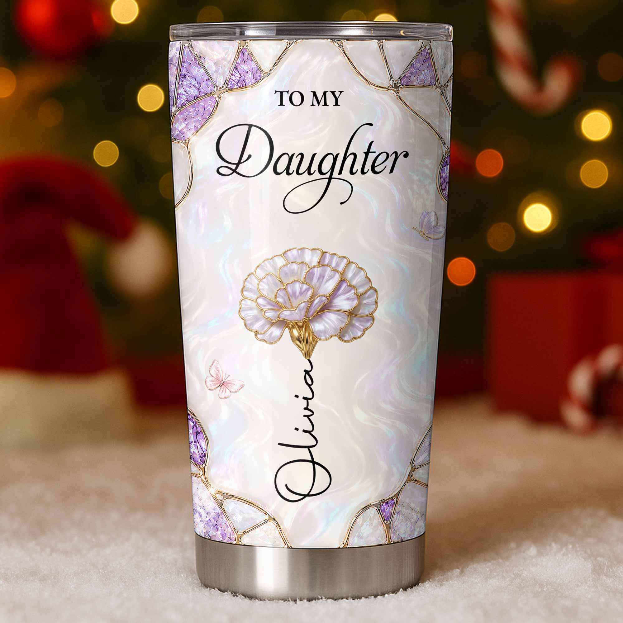 Personalized 20oz Tumbler Custom Name Gift for Daughter 20oz Tumbler GradoCreations