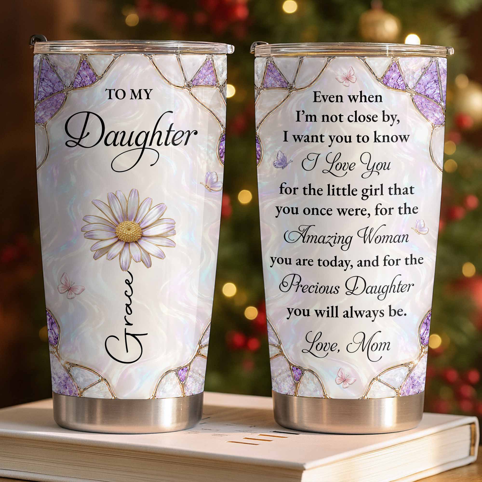 Personalized 20oz Tumbler Custom Name Gift for Daughter 20oz Tumbler GradoCreations
