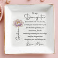 Personalized Ceramic Jewelry Dish Custom Message for Daughter Jewelry Dish GradoCreations