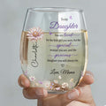 Personalized Wine Glass Custom Name Butterfly Floral Gift for Daughter Wine Glasses GradoCreations