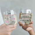Personalized Stemless Wine Glass Custom Name Gift for Daughter Wine Glasses GradoCreations