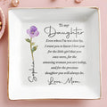 Personalized Jewelry Dish Custom Name Flower Gift for Daughter Jewelry Dish GradoCreations