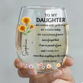 Personalized Stemless Wine Glass Custom Name For Daughter Birthday Gift