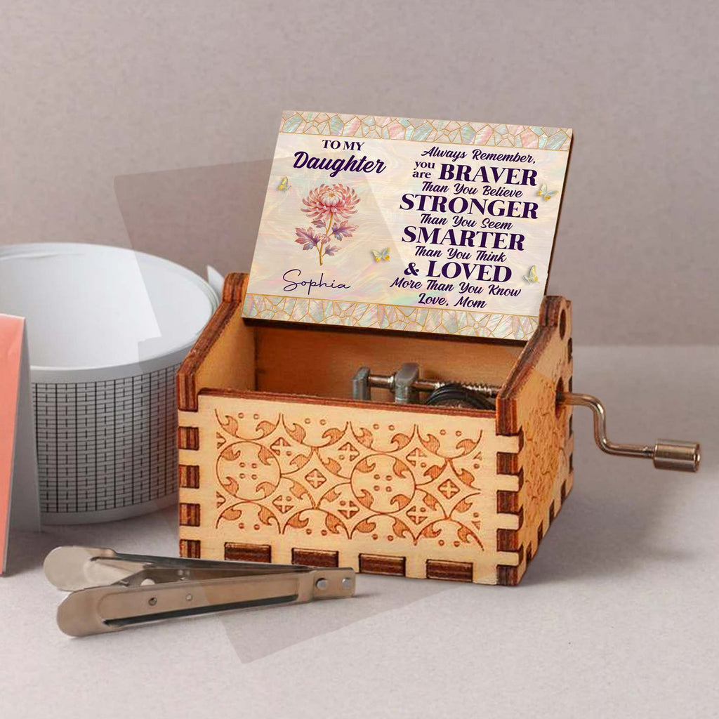 Personalized Wooden Music Box Custom Daughter Gift with Tune Music Box GradoCreations
