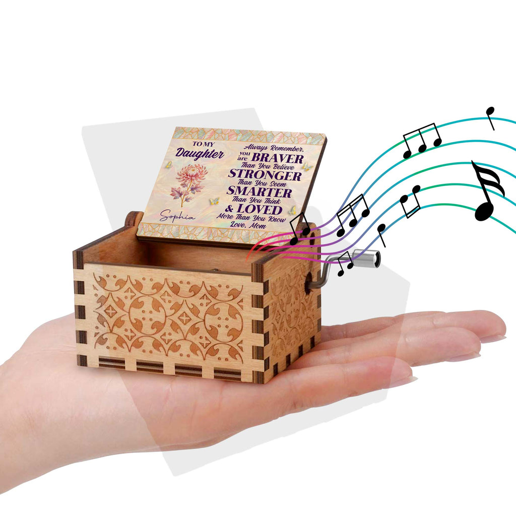 Personalized Wooden Music Box Custom Daughter Gift with Tune Music Box GradoCreations