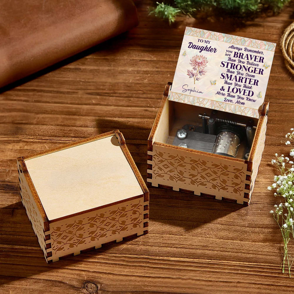 Personalized Wooden Music Box Custom Daughter Gift with Tune Music Box GradoCreations