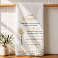 Personalized Kitchen Towel Custom Birth Month Flower Gift for Daughter Kitchen Towel GradoCreations