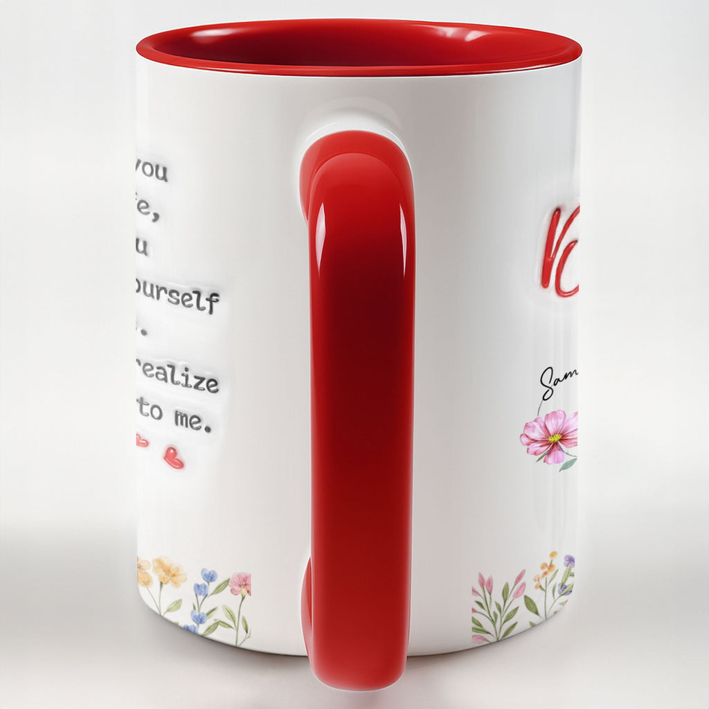 Personalized Accent Mug Birth Month Flowers Infinity for Daughter